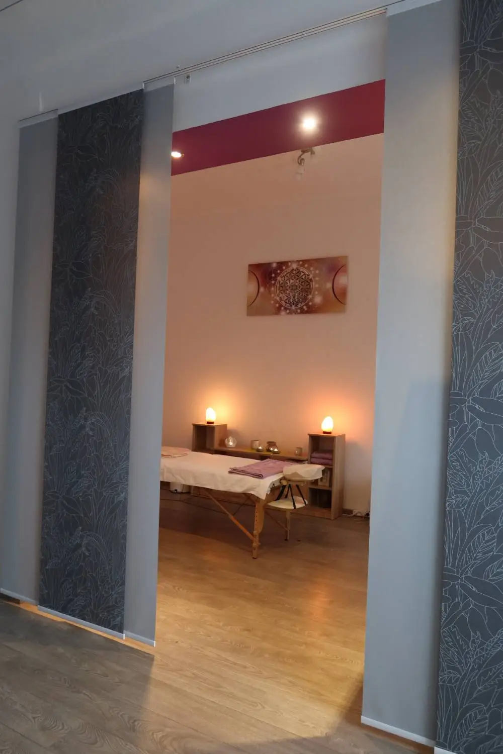 Vstup do masážní místnosti salonu Šarí